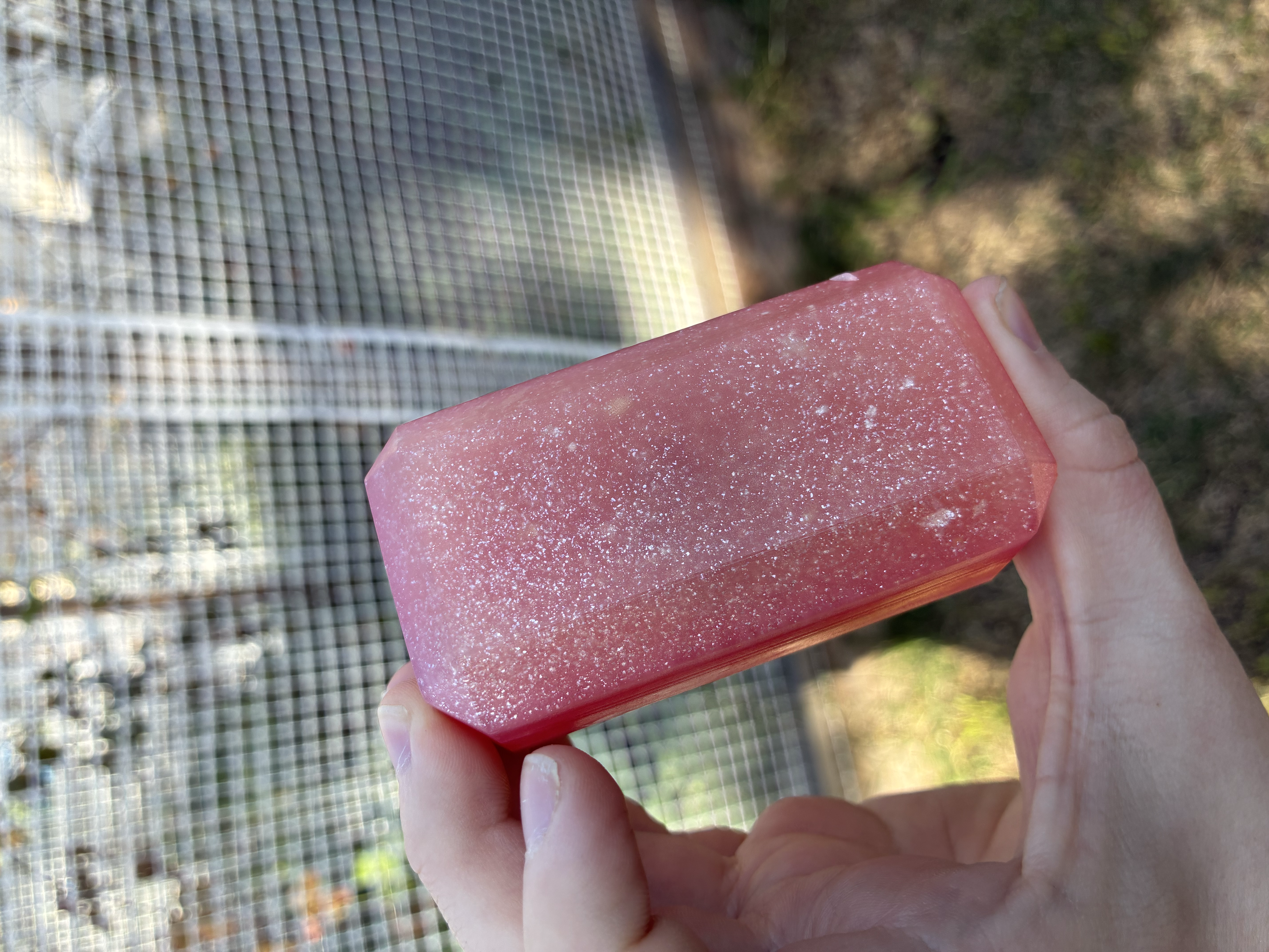 Gem Stone Infused Soap with embedded Jasper crystal